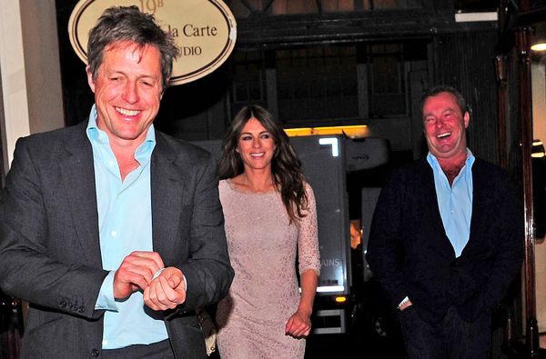 Liz Hurley and Hugh Grant go out for dinner with her new boyfriend