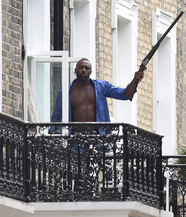 Idris Elba’s open shirt