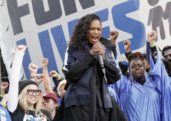 Jennifer Hudson marched