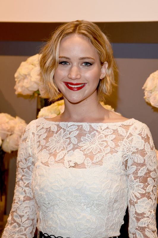 Jennifer Lawrence in Oscar white