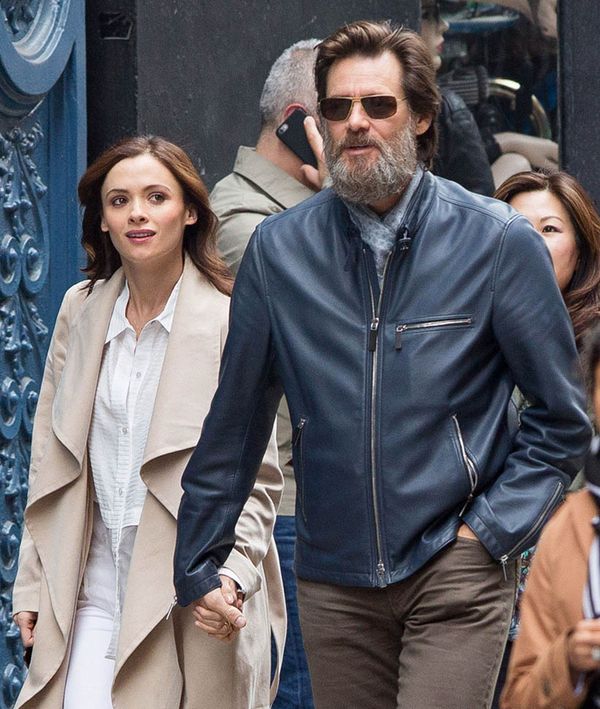 Jim Carrey & Cathriona White hold hands