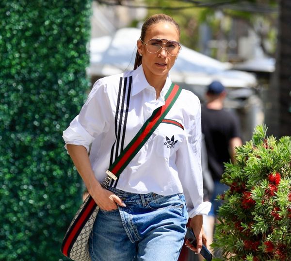 As Seen On Social Media: JLo’s jeans (again), Taylor’s brown sneakers, Mindy’s button-down shirt