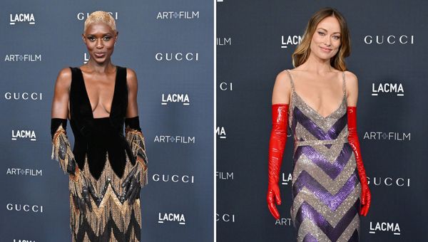 Jodie and Olivia: Gucci, chevron, and gloves