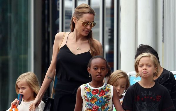 The Jolie, the kids, and the fish