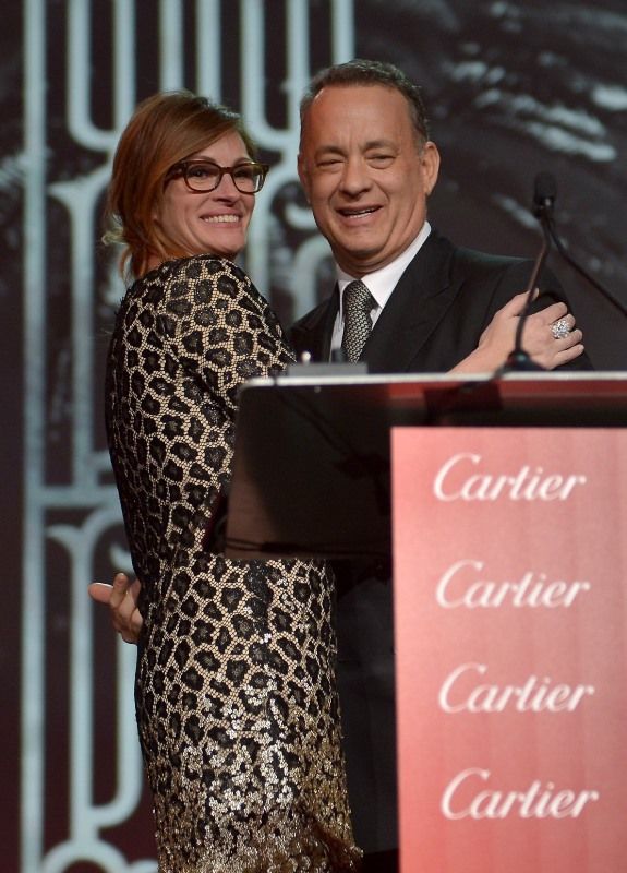 Julia kept her shoes on