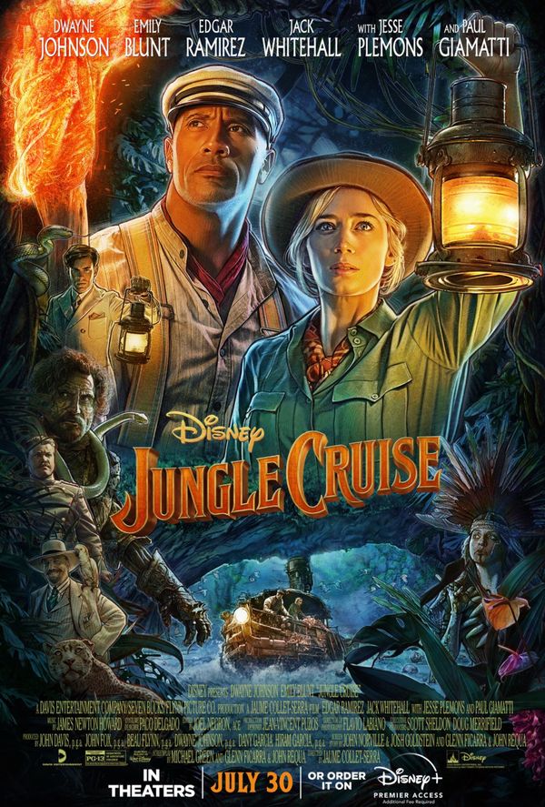Dwayne Johnson and Emily Blunt in Jungle Cruise