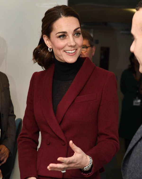 Royal Kate in burgundy too