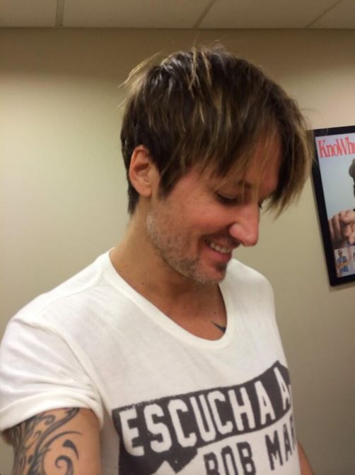Keith Urban cut his hair