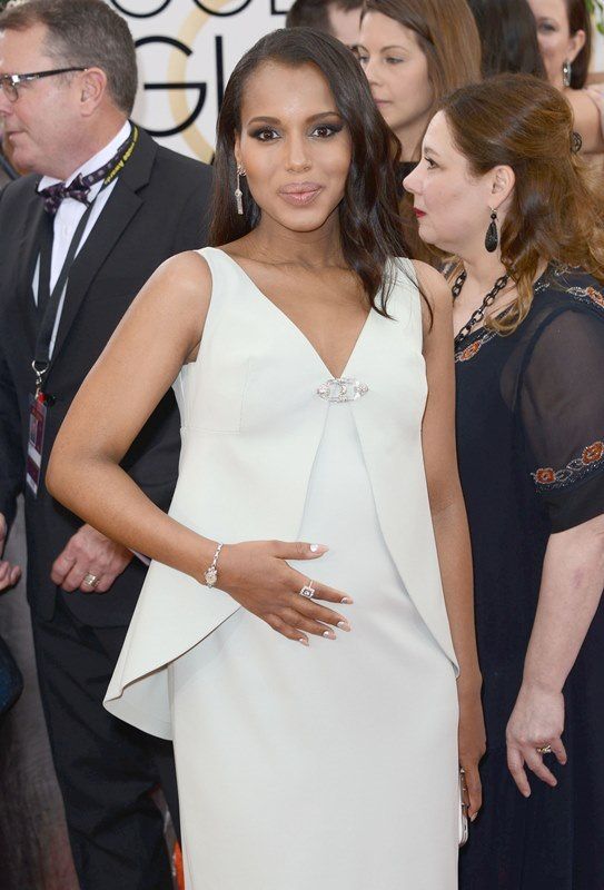 Kerry Washington: Bellycupping at the Globes