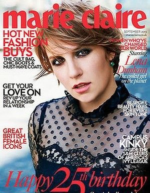 Lena Dunham covers Marie Claire UK