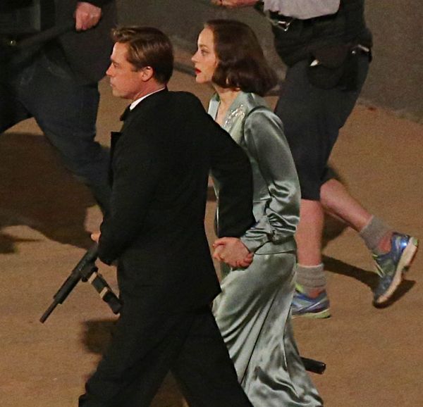 Brad & Marion holding hands