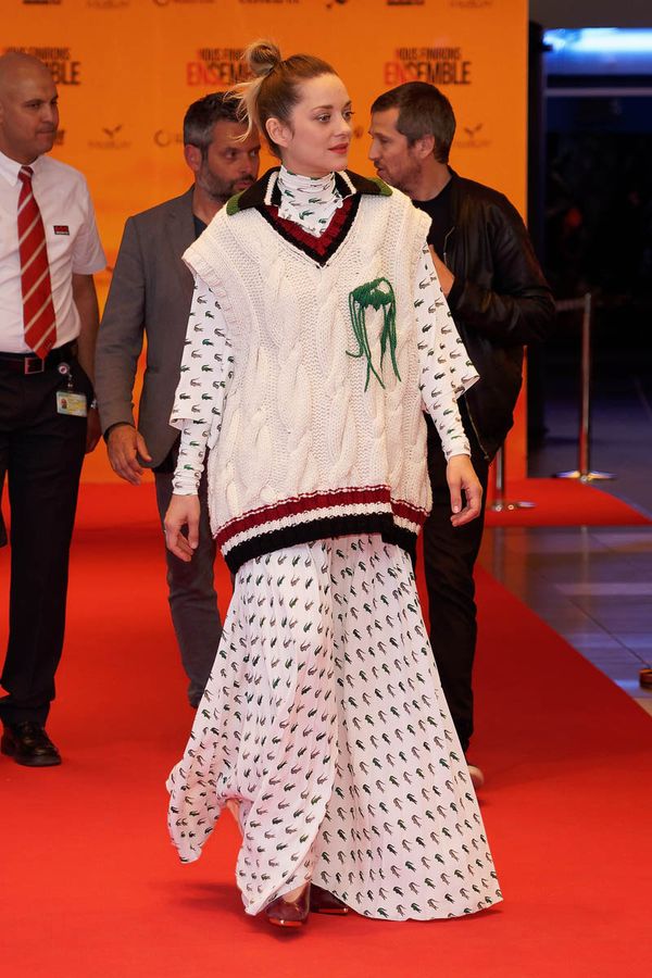 Outfit of the Week: Marion Cotillard's Lacoste crocodile print