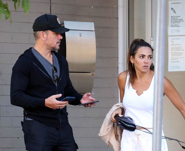 Matt, Luciana, and a boy band