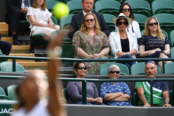 Serena and Royal Meghan at Wimbledon