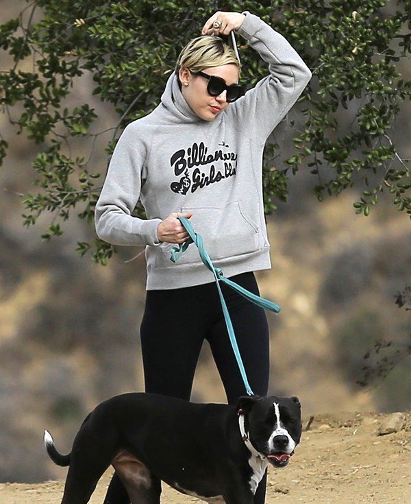 Miley’s walk with dad and date with Patrick