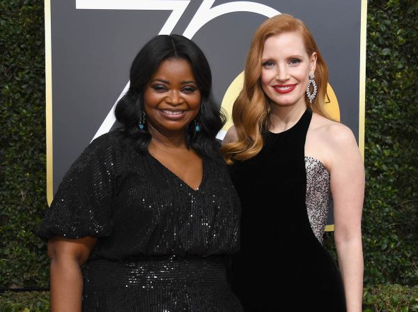 Octavia Spencer & Jessica Chastain show their work