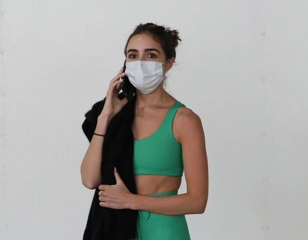 Olivia Culpo wears another sports bra