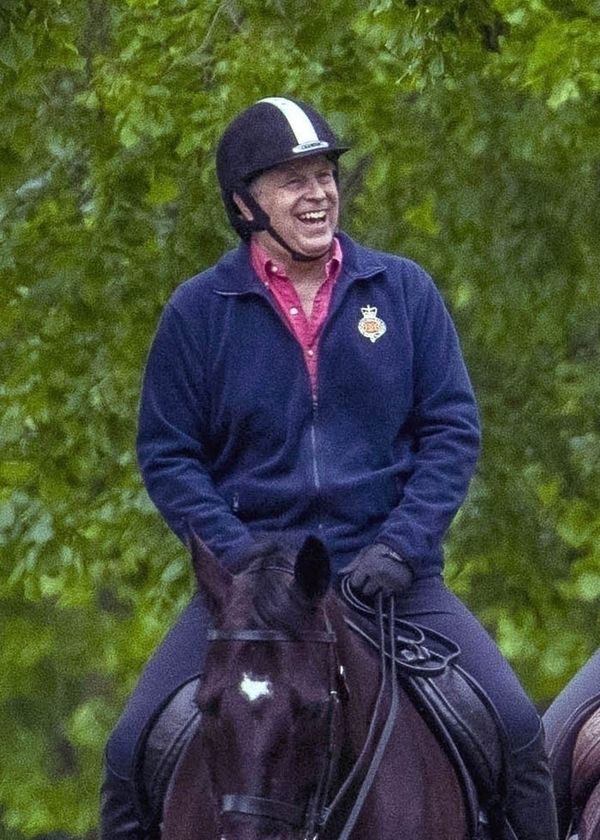 Prince Andrew has a laugh