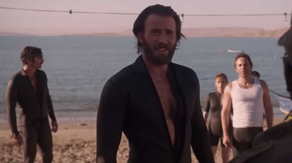 Shirtless Chris Evans in Red Sea Diving Resort