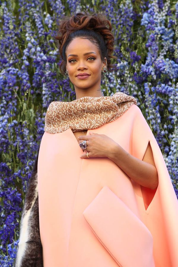 Rihanna in pink in Paris