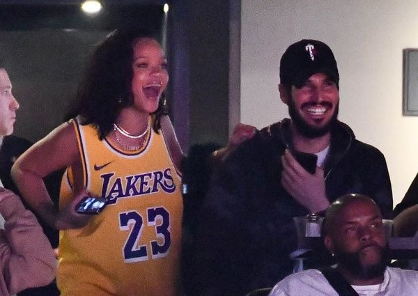 Rihanna & Hassan at the Lakers game