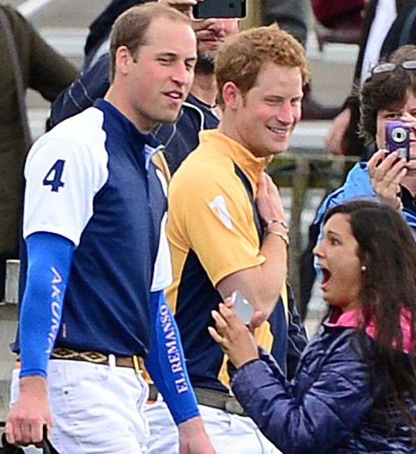 Hot Harry on a horse, with the children, and a fangirl