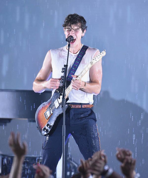 Shawn Mendes in the rain