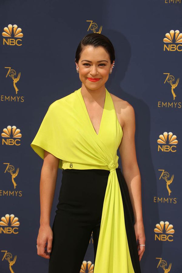 Tatiana Maslany w/ Special Guest Star Tiffany Haddish: Emmy Best Dressed (Duana)