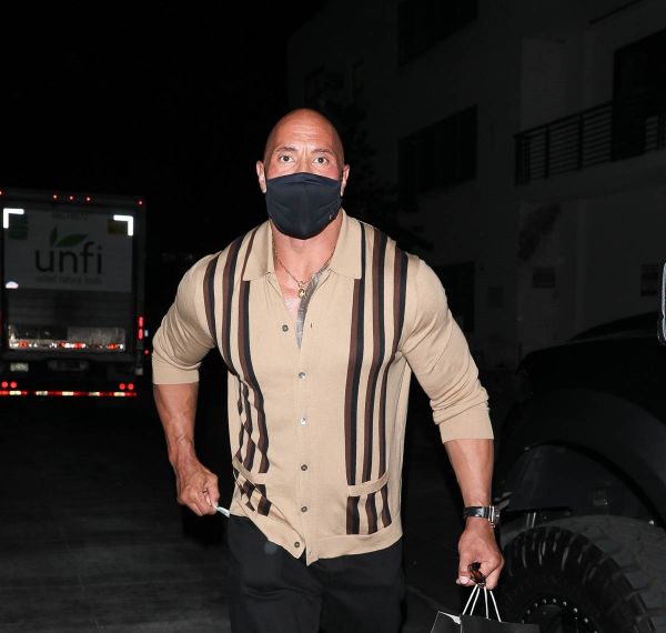 The Rock’s matching dinner outfits