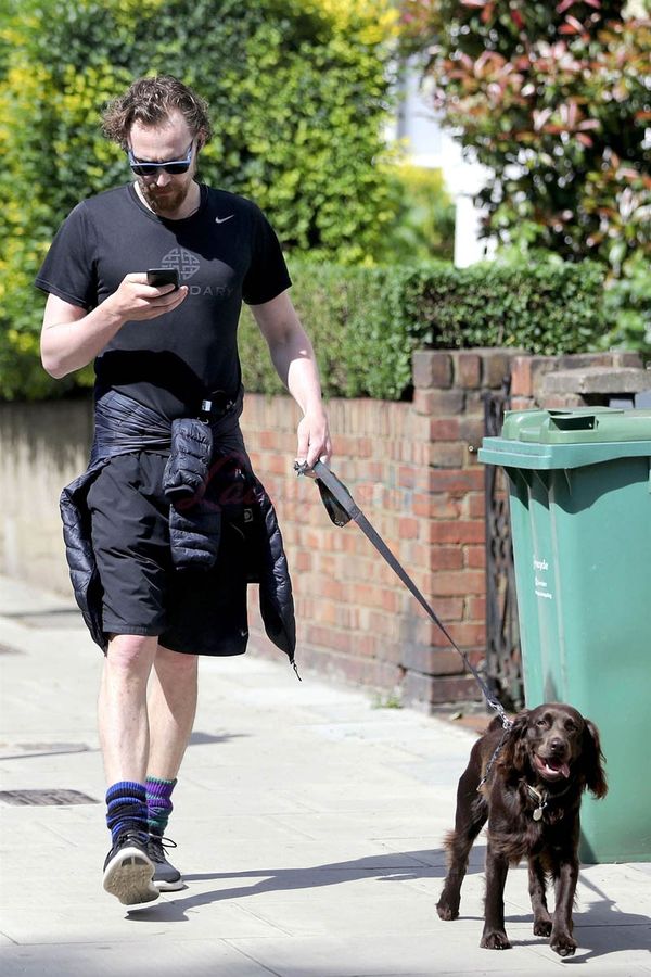 Tom Hiddleston and his dog