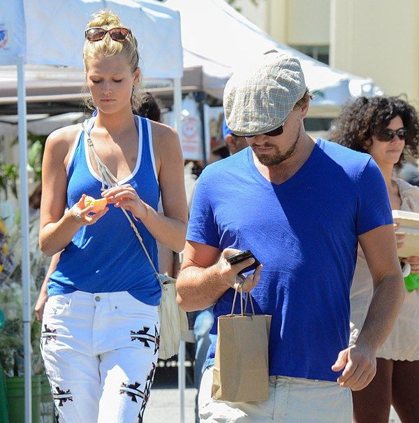 Leo keeps his distance at the Farmers Market