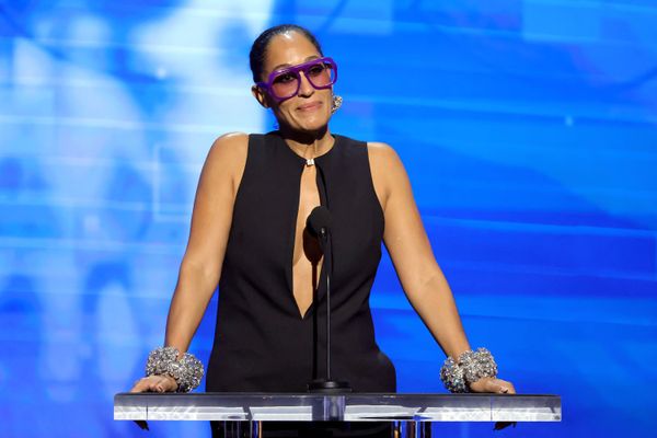 As Seen on Social Media: Tracee’s purple glasses and a drop waist dress