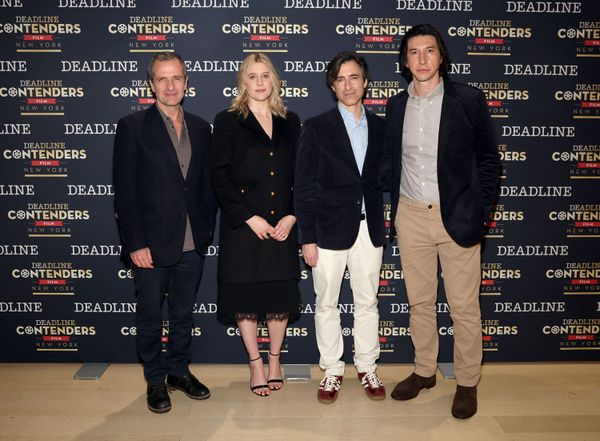 Adam Driver and Greta Gerwig in White Noise