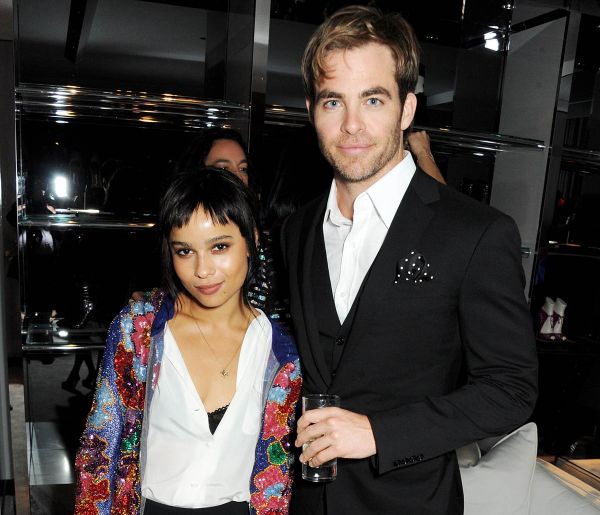 Zoë Kravitz and Chris Pine: eating and matching