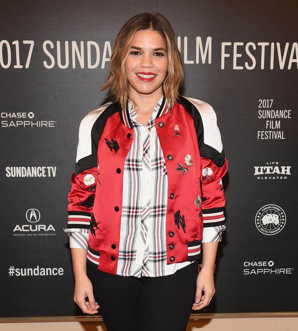 Carpets & Candids: America Ferrera’s Sundance bomber