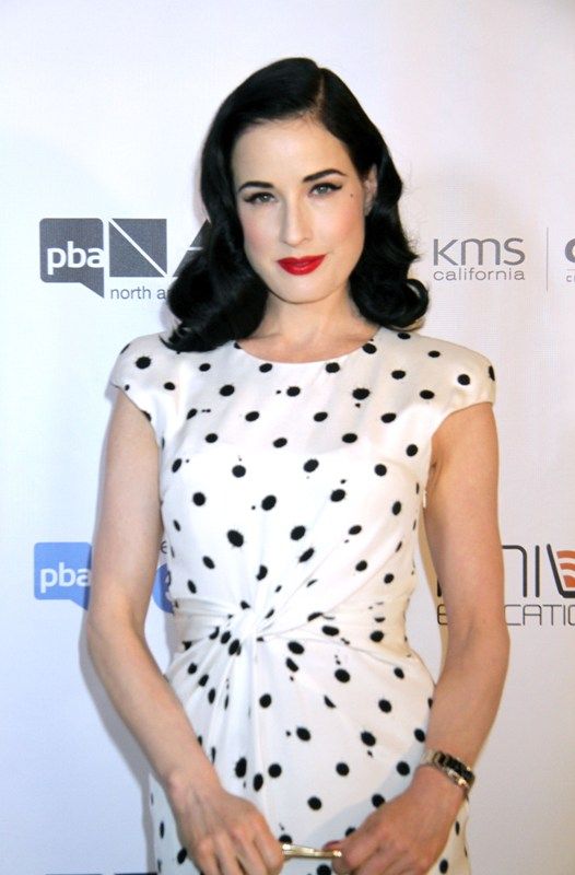 Carpets & Candids: Dita in petals and polka dots