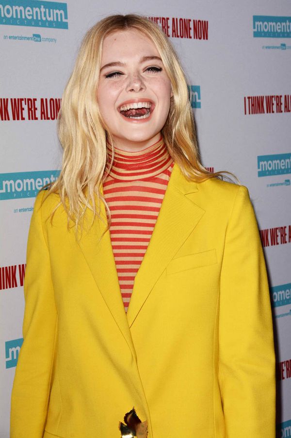Carpets & Candids: Elle’s yellow and stripes