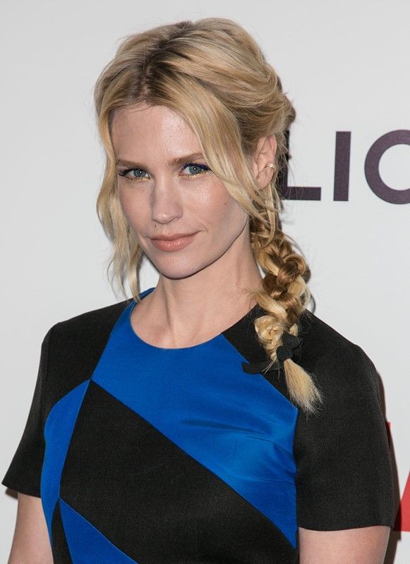 Carpets & Candids: January Jones - Good dress bad hair