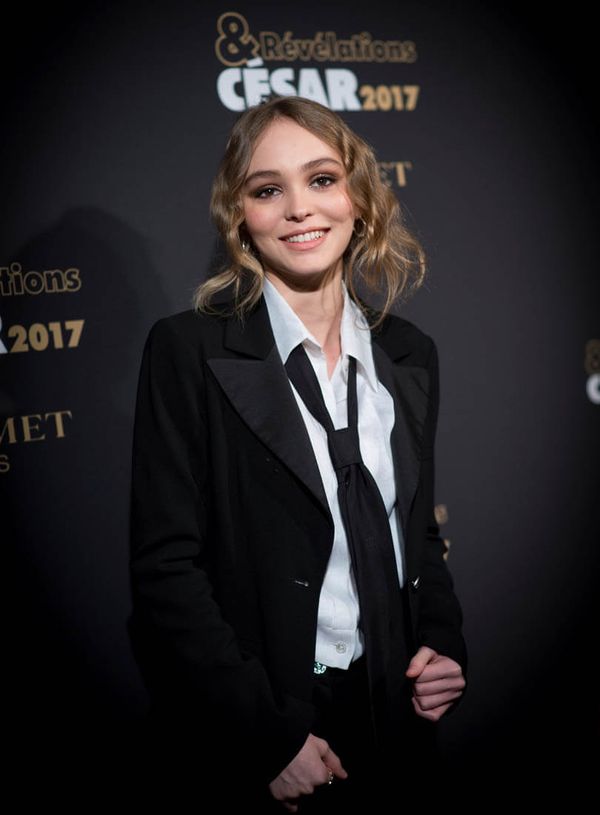 Carpets & Candids: Lily Rose’s casual suit & tie