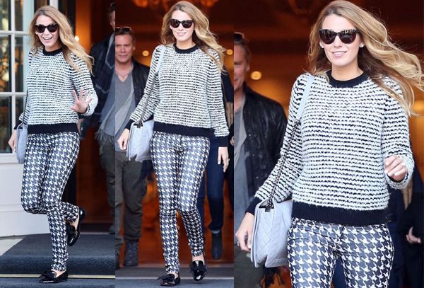 Sasha Finds: Blake’s houndstooth pants and outfit