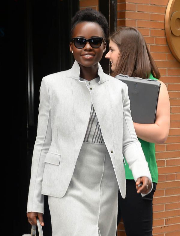 Carpets & Candids: Lupita in dove grey