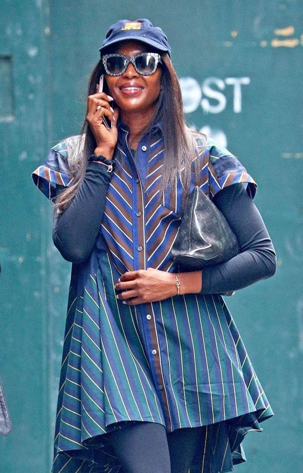 Carpets & Candids: Naomi’s striped swing dress