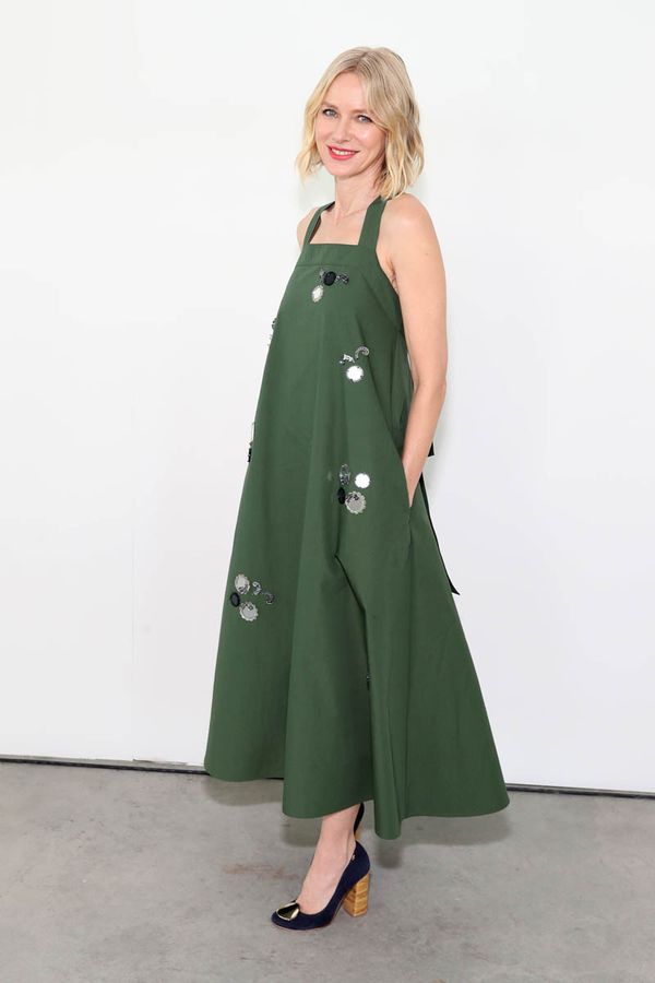 Carpets & Candids: Naomi Watts’s long green swingy dress
