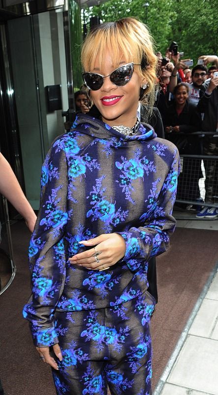 Carpets & Candids: Rihanna’s floral sweatsuit