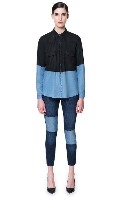 Sasha’s INTO IT: Zara patched jeans