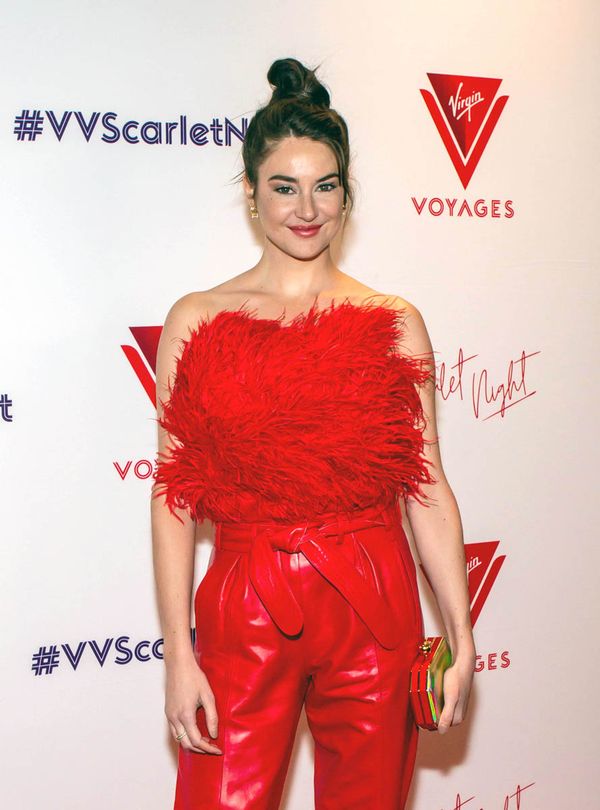 Carpets & Candids: Shailene’s red leather and feathers