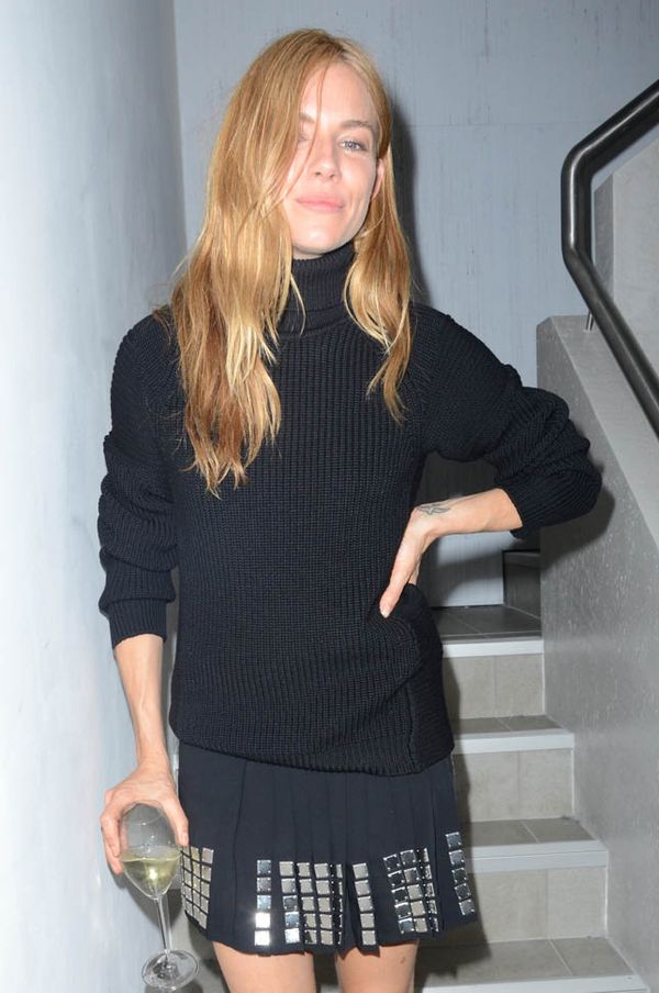 Carpets & Candids: Sienna’s metallic skirt