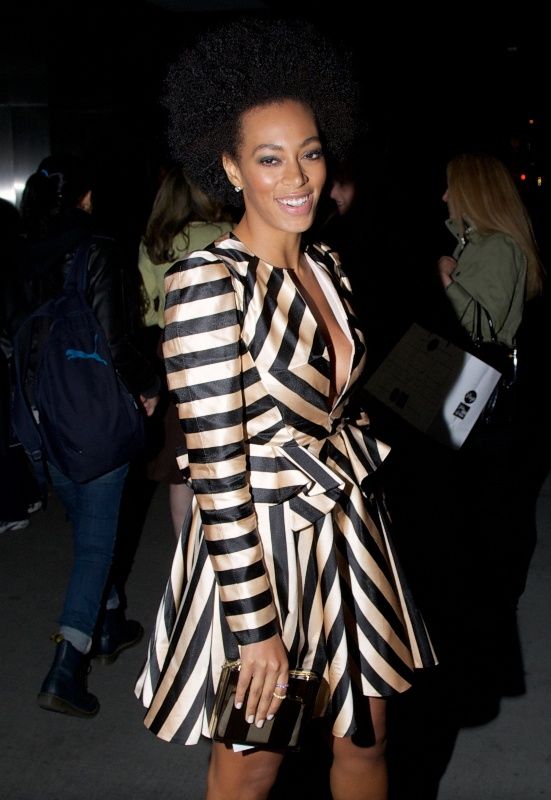 Carpets & Candids: Solange’s stripes and red wedges