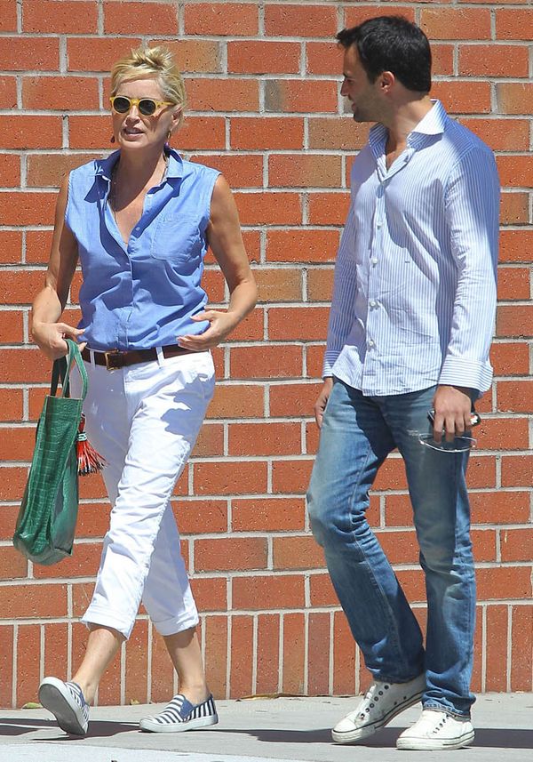 Carpets & Candids: Sharon’s striped kicks