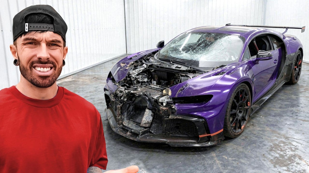 Mat Armstrong Begins Rebuilding A Crashed $6M Bugatti for $1.9M